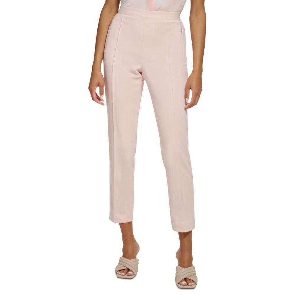 Women's Scuba Crepe Straight-Leg Ankle Pants